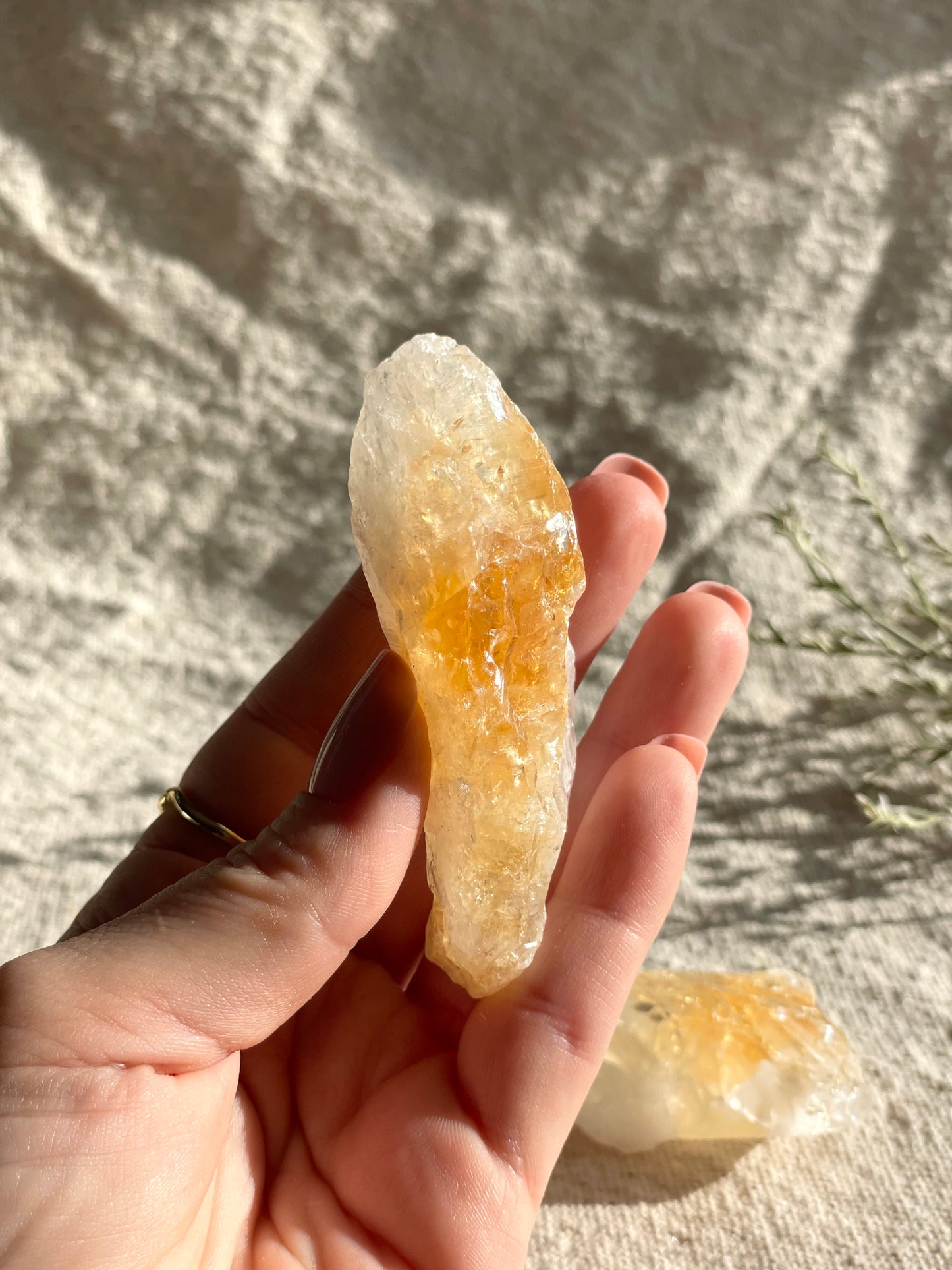 Raw Citrine Crystal Point