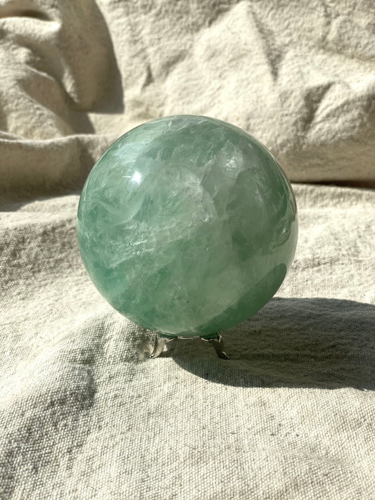 Natural Green Fluorite Sphere