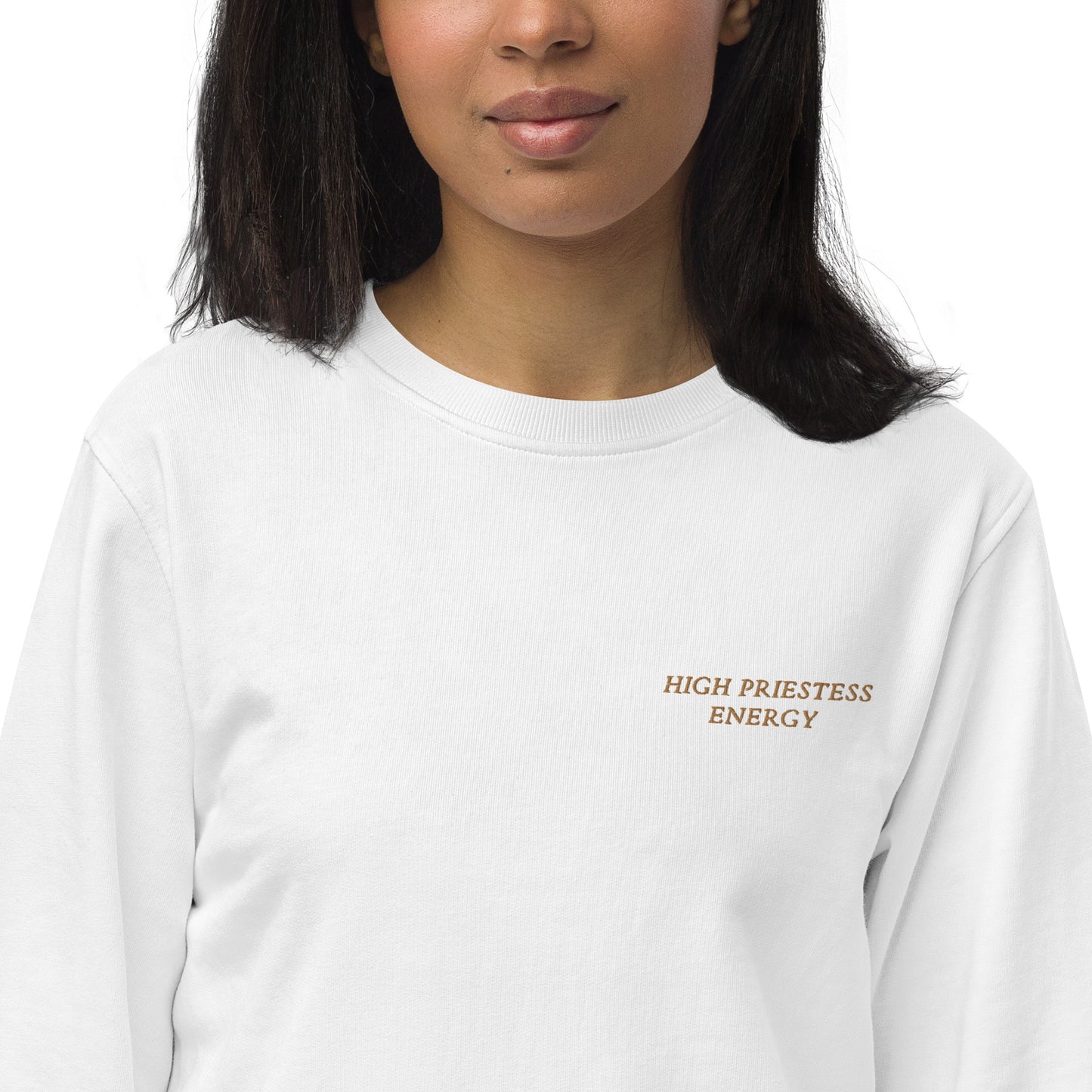 High Priestess Energy Embroidered Organic Sweatshirt